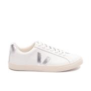 Veja Vita och Silver Sneakers för Kvinnor White, Dam