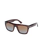 Tom Ford Gradient Brown Solglasögon Mörk Havana Ram Brown, Unisex