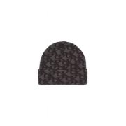 Calvin Klein Jeans Stilig Mönstrad Polyester Beanie Mössa Black, Herr