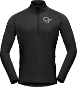 Norrøna Men's Fjørå Equaliser Long Sleeve Zip Top Caviar