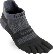 Injinji Men's Run Midweight No Show Coolmax Black Gray