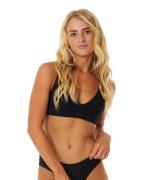 Rip Curl Women's Premium Surf D Cup Deep V Bikini Top Black