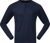 Bergans Men's Lysebu Wool Henley Navy Blue