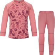 Skogstad Kids' Loppa Merinoull Set Wild Rose