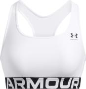 Under Armour Women's HeatGear® Armour Mid Branded Sports Bra White