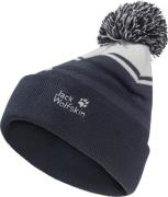 Jack Wolfskin Kids' Stripy Pompom Beanie Dark Navy
