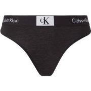 Calvin Klein Trosor 2P CK96 Cotton Thong Svart bomull Small Dam