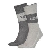 Levis Strumpor 2P Organic Cotton Crew Sock Grå Strl 35/38