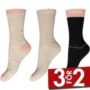 Decoy Strumpor 3P Cotton Socks Beige Strl 37/41 Dam