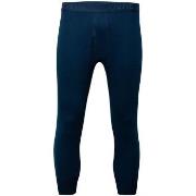 Dovre Three Quarter Long Johns Mörkblå bomull Small Herr