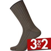 Egtved Strumpor Wool No Elastic Rib Socks Mörkbrun Strl 45/48