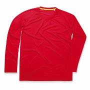 Stedman Active 140 Long Sleeve Röd polyester Small Herr