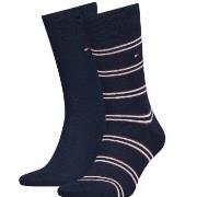 Tommy Hilfiger Strumpor 2P Men Tommy Stripe OC Sock Blå/Röd Strl 39/42...