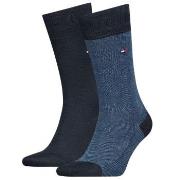 Tommy Hilfiger Strumpor 2P Men Birdeye Sock Jeansblå Strl 39/42 Herr