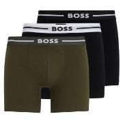 BOSS Kalsonger 3P Boxer Bold Brief Svart/Grön bomull Small Herr