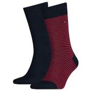 Tommy Hilfiger Strumpor 2P Men Sock Stripe Rödrandig Strl 39/42 Herr