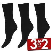 Decoy Strumpor 3P Cotton Socks Svart Strl 37/41 Dam