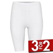 Decoy Mid-length Capri Leggings Vit ekologisk bomull Small Dam