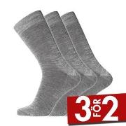 Dovre Strumpor 3P No Elastic Twin Socks Grå bomull Strl 45/48 Herr