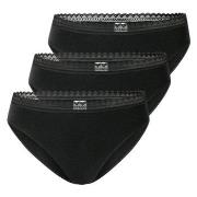 Schiesser Trosor 3P Modern Lace Rio Briefs Svart bomull 38 Dam