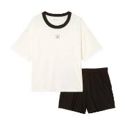 Marc O Polo Organic Cotton Short Pyjama Set Vit/Svart bomull Small Dam