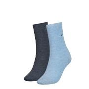Calvin Klein Strumpor 2P Annika Flat Knit Sock Blå/Grå One Size Dam