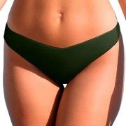 Wiki Low Cut Brazilian Bikini Brief Mörkgrön Small Dam