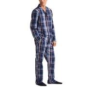 Gant Check Pajama Set Shirt And Pants Blå bomull Small Herr