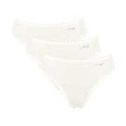 Sloggi Trosor 3P GO Crush High Leg Briefs Elfenben bomull Small Dam
