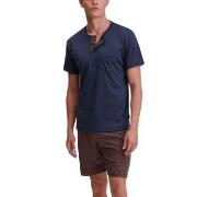 Calida Relax Choice Cotton Short Pyjamas Mörkblå bomull Small Herr