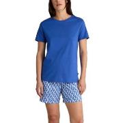 Calida Shell Nights Short pyjamas Blå bomull Small Dam