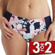 Damella Scarlett Pink Lillies Tai Bikini Brief Blå/Rosa 38 Dam