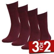 Amanda Christensen Strumpor 4P Bamboo Crew Socks Röd Strl 39/42