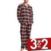Jockey Cotton Flannel Pyjama Svart bomull Small Herr