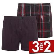 Jockey Kalsonger 2P Woven Boxer Shorts Röd bomull Medium Herr