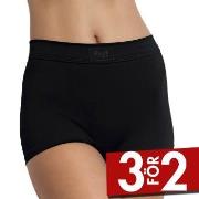 Sloggi Trosor Double Comfort Shorts Svart bomull 38 Dam