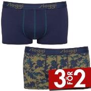 Sloggi Kalsonger 2P For Men Start Hip Marin mönstrad bomull X-Large He...