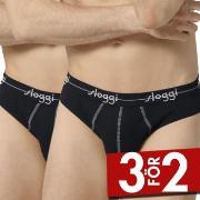 Sloggi Kalsonger 2P For Men Start Mini Svart bomull Large Herr