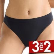 Sloggi Trosor 2P GO Sense High Leg Briefs Svart modal Small Dam
