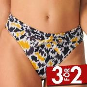 Sloggi Shore Fancy Guppy Bikini Tai Svart/Gul Small Dam