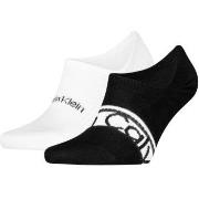 Calvin Klein Strumpor 2P Cotton Logo Stripe Footie Socks Svart One Siz...