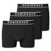 Schiesser Kalsonger 3P Organic Cotton Boxer Briefs 3XL-4XL Svart bomul...