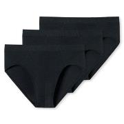 Schiesser Kalsonger 3P Supermini Organic Cotton Briefs Svart bomull Sm...