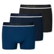 Schiesser Kalsonger 3P Woven Boxer Brief 3XL- 4XL Svart/Blå bomull 3XL...