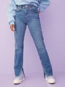 Gina Tricot Original slit jeans Straight Blue