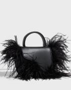 ATP ATELIER - Svart - Montalcino Leather/Feathers Mini Handbag