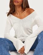 Nelly - Vit - Loose Slouchy Sheer Top