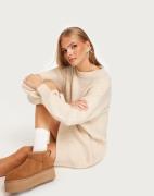 Only - Beige - Onlallie Life Ls Oneck Dress Cc Knt