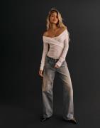 Nelly - Blå - Low Waist Loose Jeans