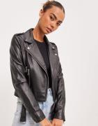 Nelly - Svart - Classic PU Biker Jacket